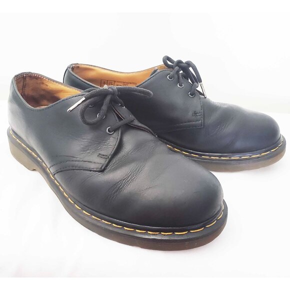 Dr. Martens For Life Unisex 13377 Black Leather Oxford Shoes Low Top 10 M / 11 L